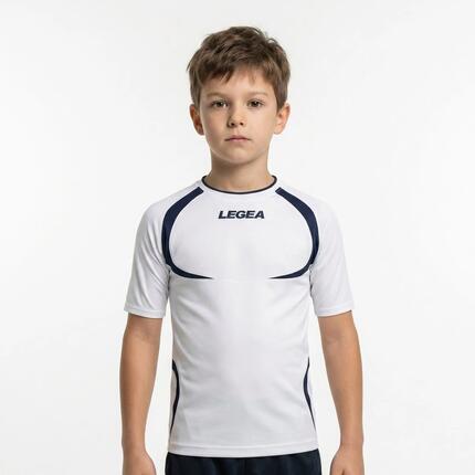 T-shirt de running homme à manches courtes respirant noir-blanc Junior