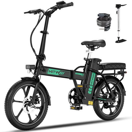 E-Bike Faltrad Klapprad 16 Zoll, faltbares Elektrofahrrad, 100 km, APP, BK5