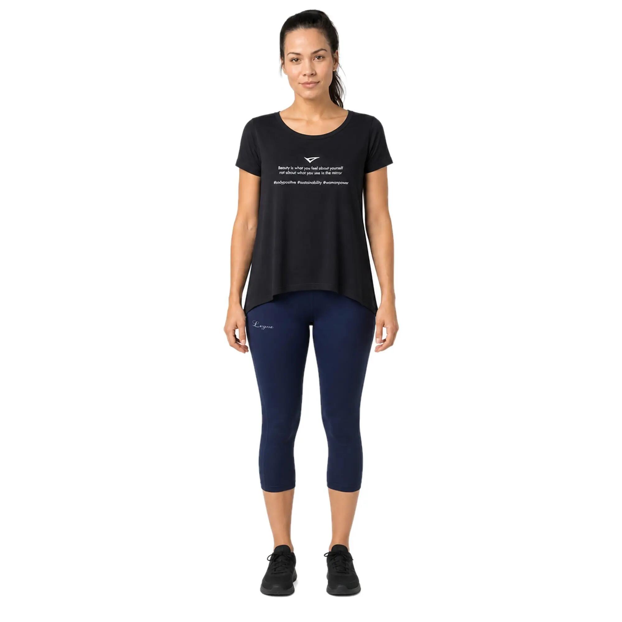 Femei Running Pinocchietto Shunya elasticizat 3/4 albastru
