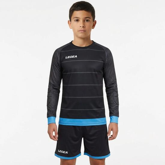 Kit Gardien Calderon Maillot et Pantalons Gris Foncé-Céleste Junior