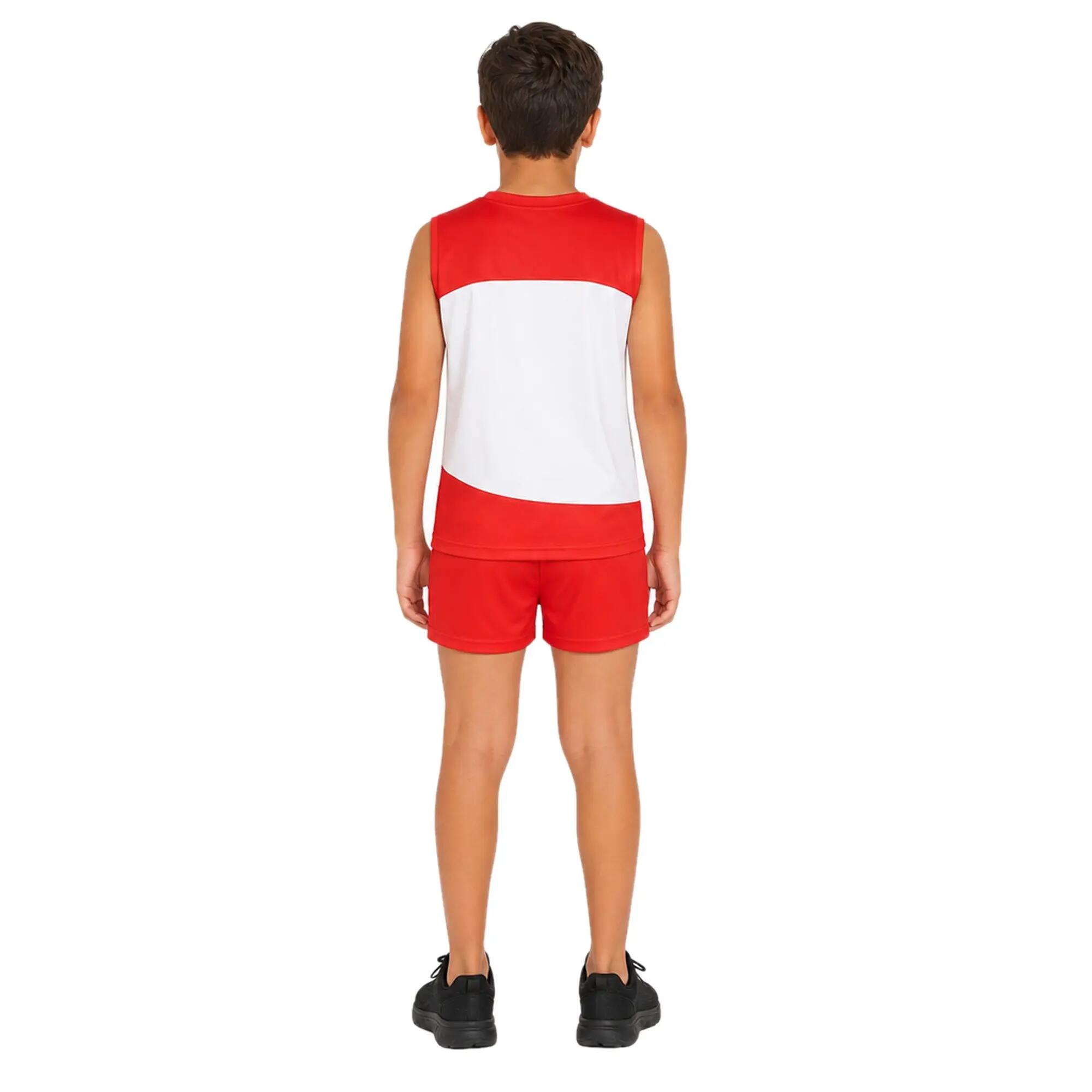 Kit da calcio Romagna 100% poliestere rosso-bianco 5/9