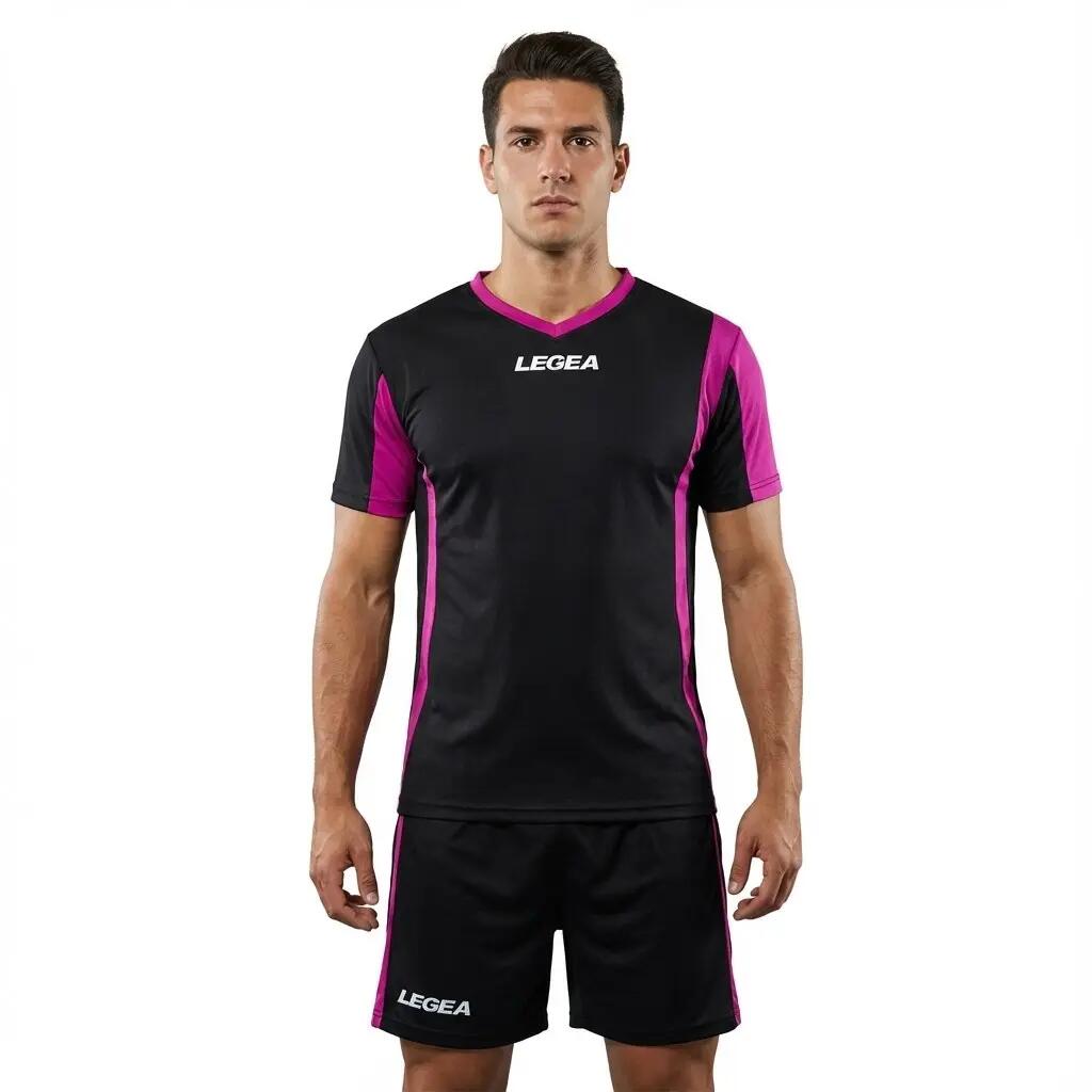 Bărbați Fotbal Kit antrenament respirabil negru-fuxia
