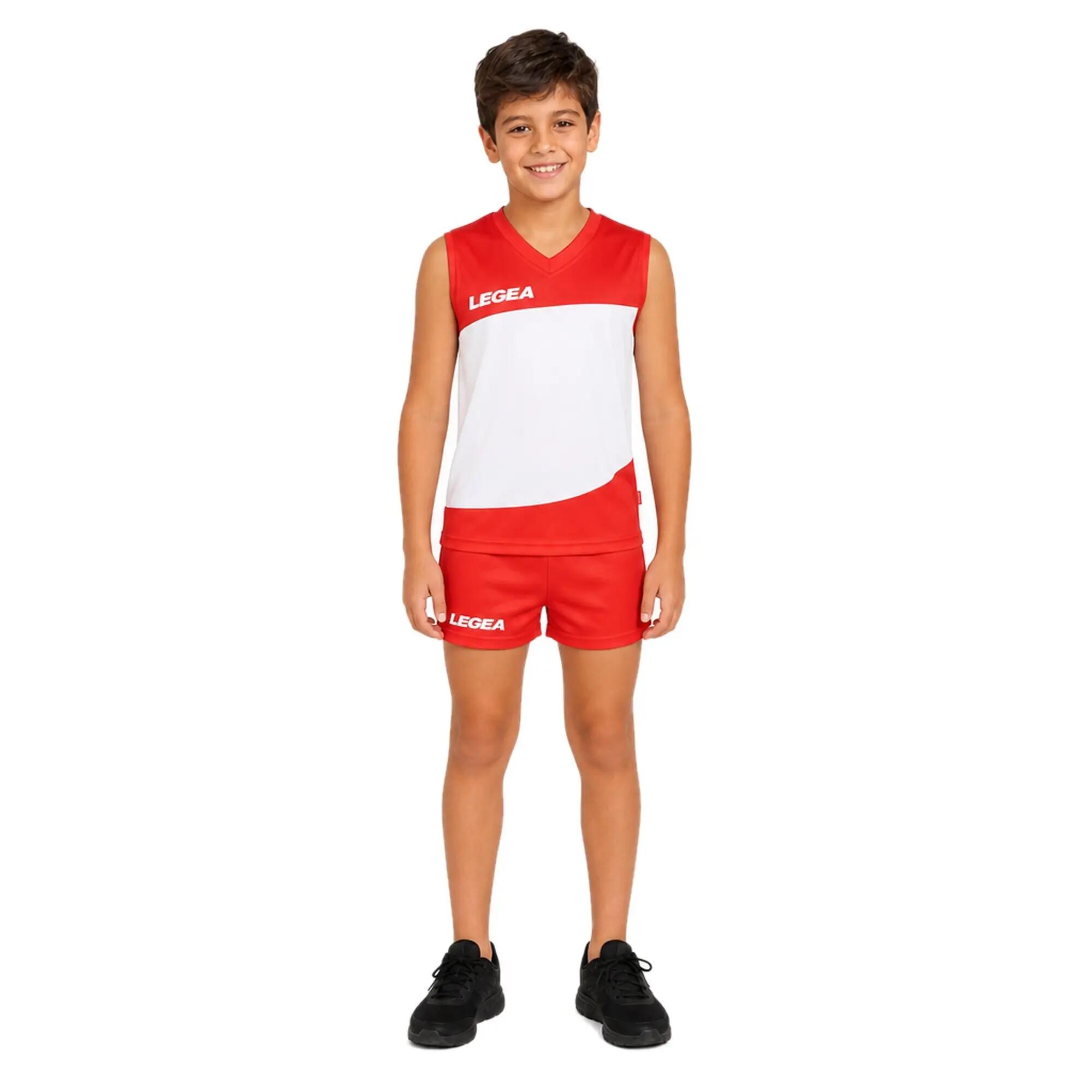 Kit da calcio Romagna 100% poliestere rosso-bianco 3/9