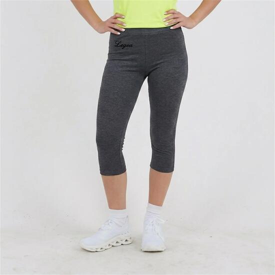 Femme Course Pantalon 3/4 Barika Gris Mélangé Foncé