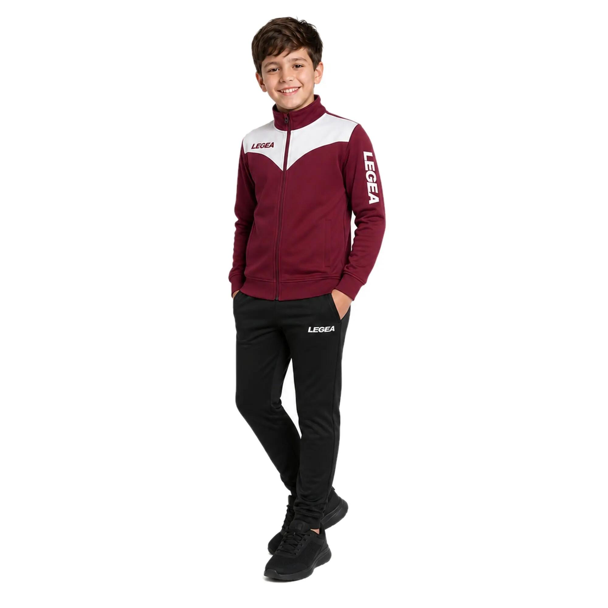 Kurtka treningowa junior Peru Specjal bordowy-biały 3/3