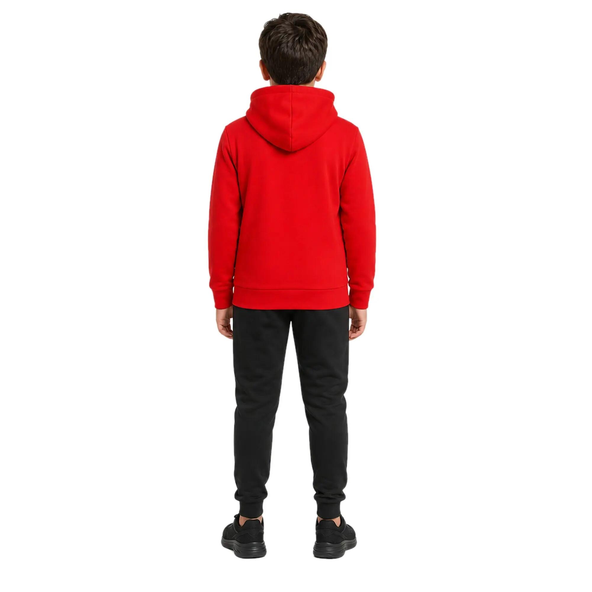 Boys Running Sweatshirt Sarajevo Junior Full Zip Red 2/5