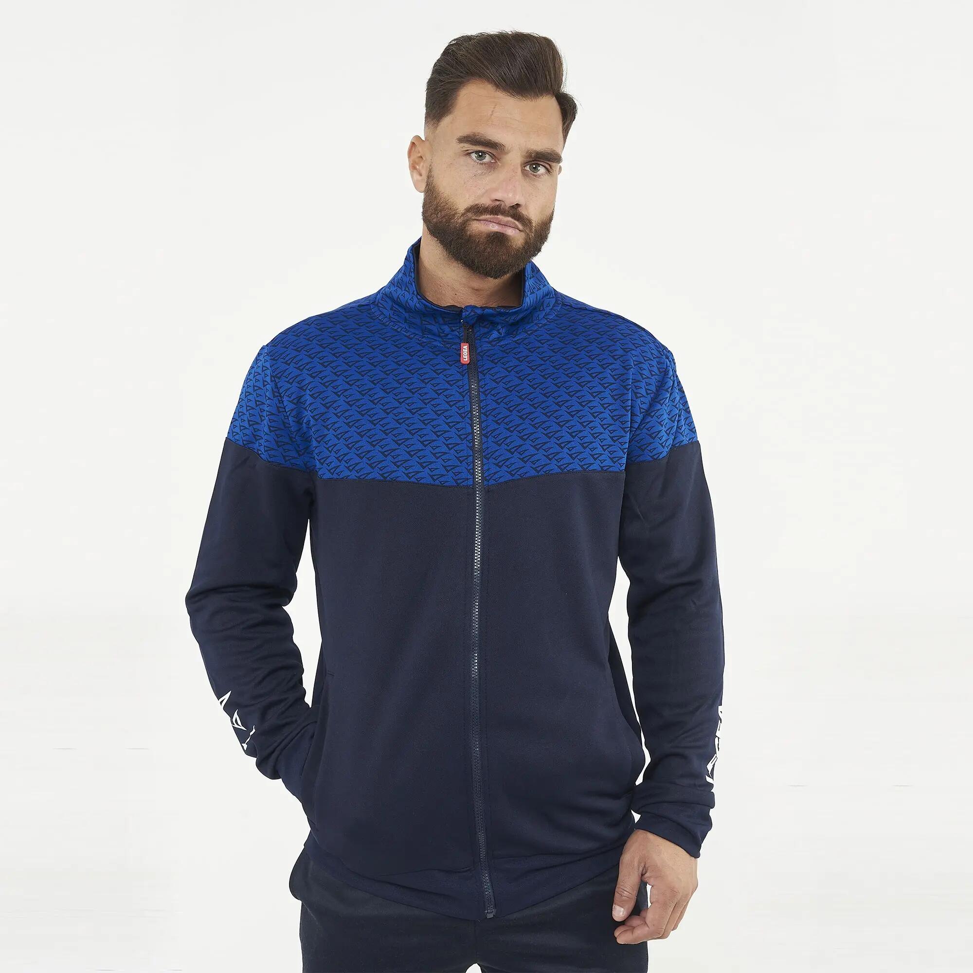 Men's Running Jacket with Hood Breathable Windproof Blue-Azure Model 2/7