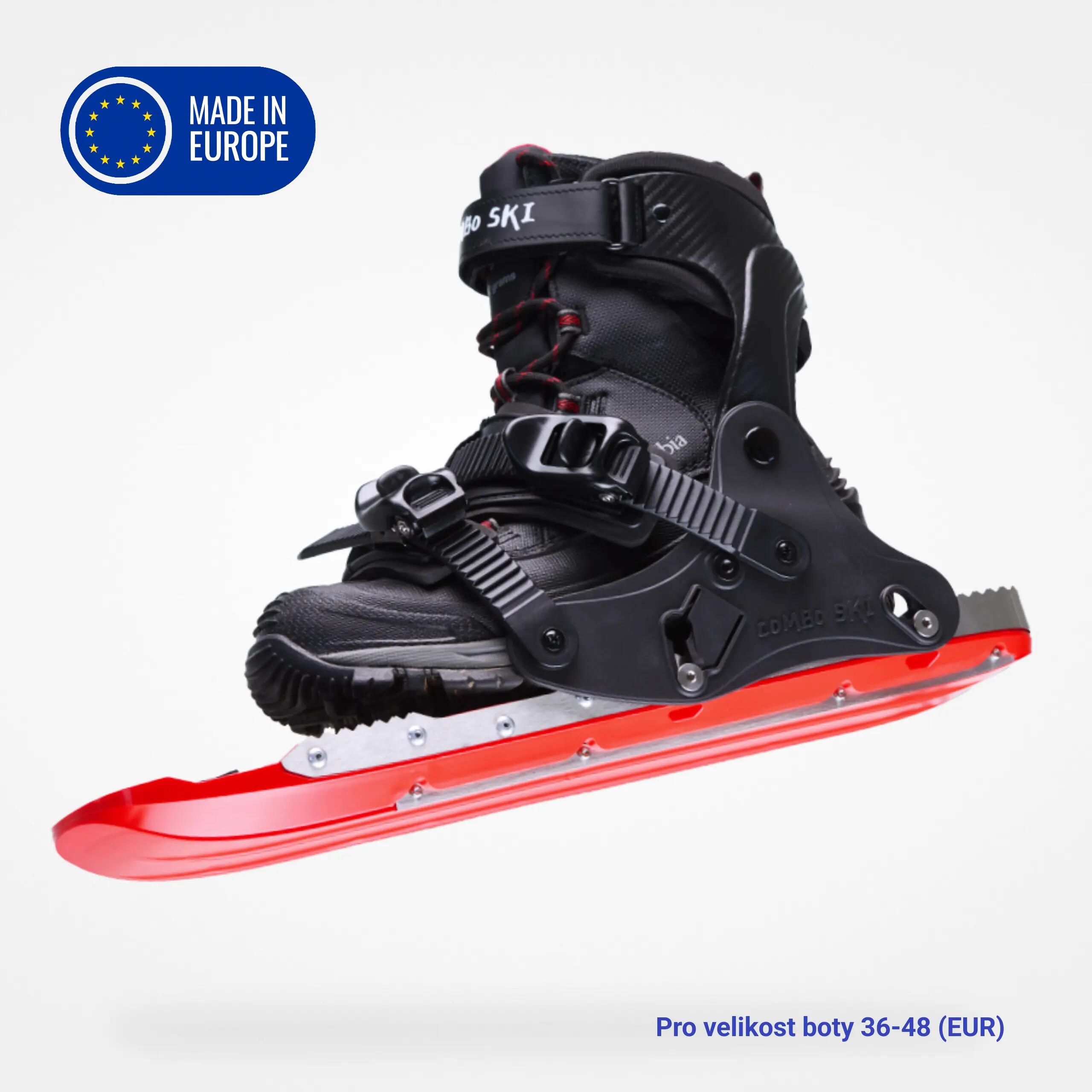 2-in-1 Kombination aus Schneeschuhen, Mini-Ski und Stahlspikes 2/16