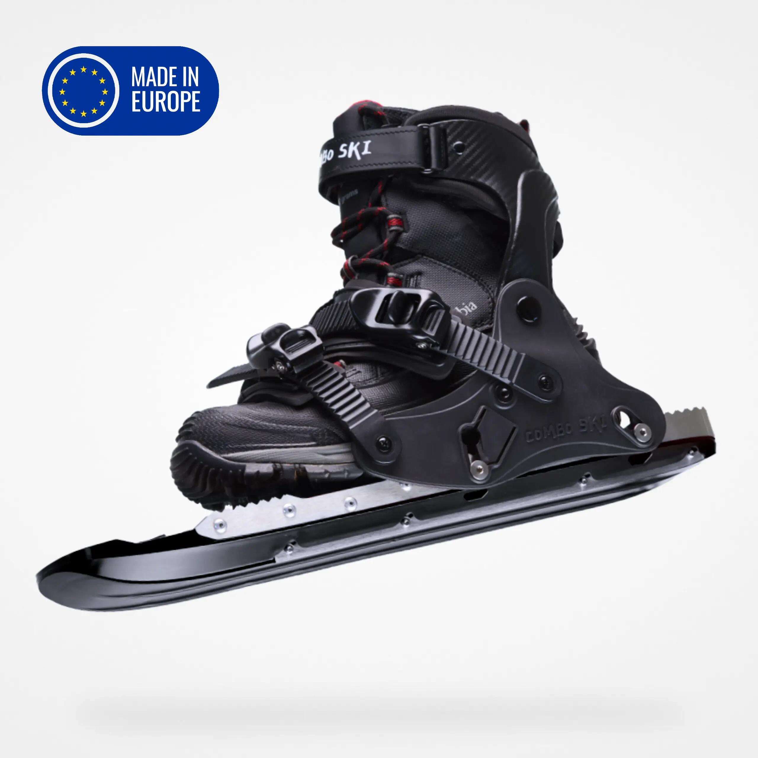2-in-1 Kombination aus Schneeschuhen, Mini-Ski und Stahlspikes 2/16