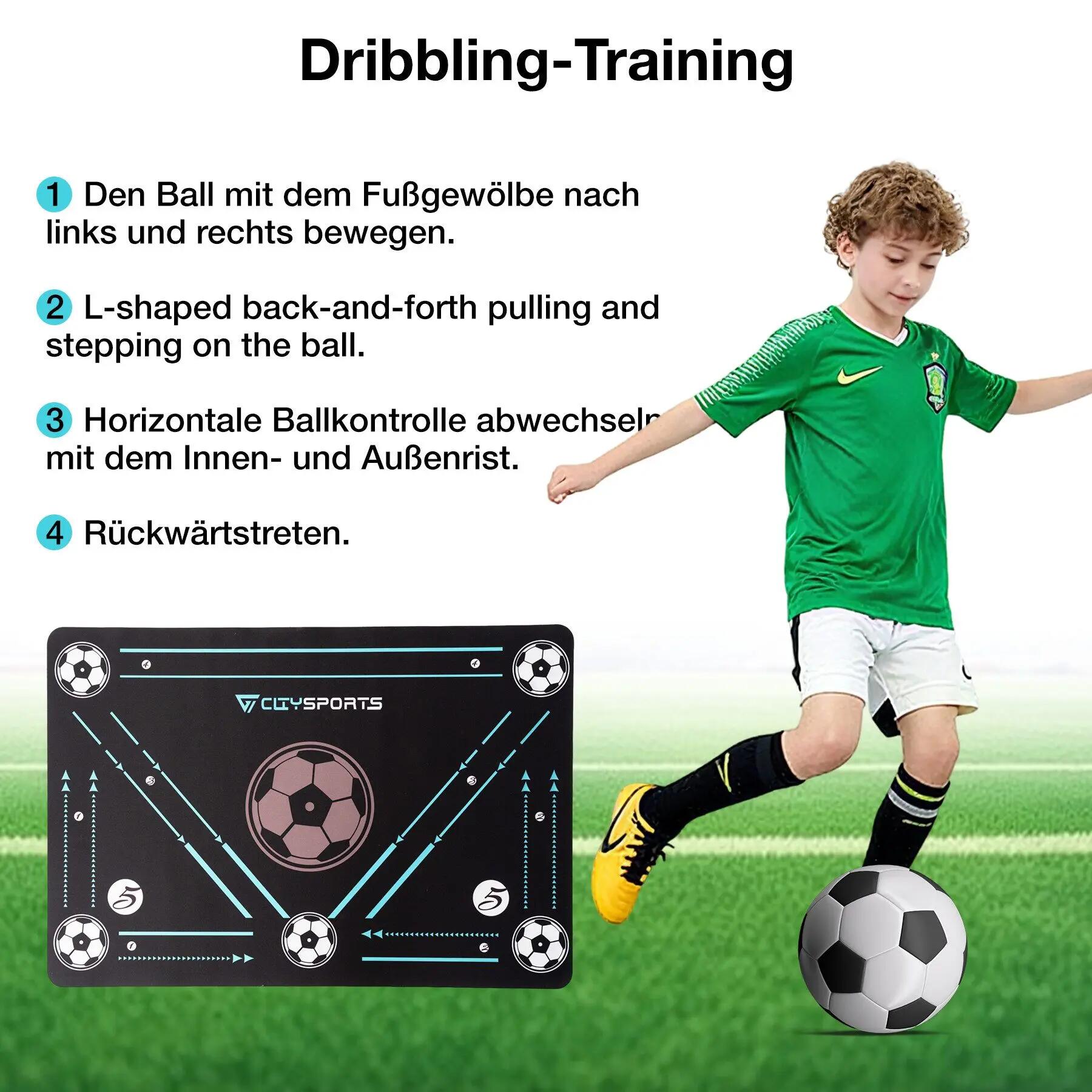 Fitnessmatte Fußball-Trainingsmatte 60 x 90 cm Fußball-Fußarbeitsmatte 6/6