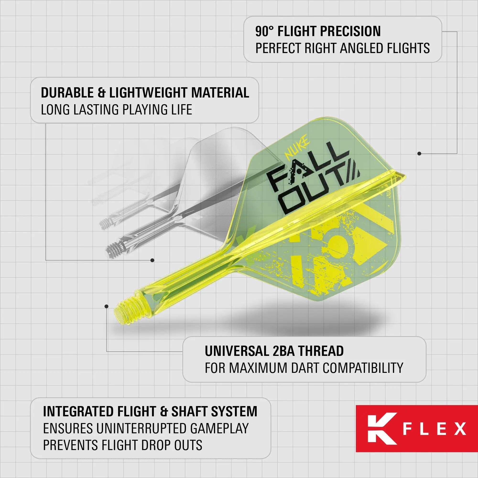 Target Darts Luke Littler Fallout K-Flex No.6 Dartflights Short 6/6