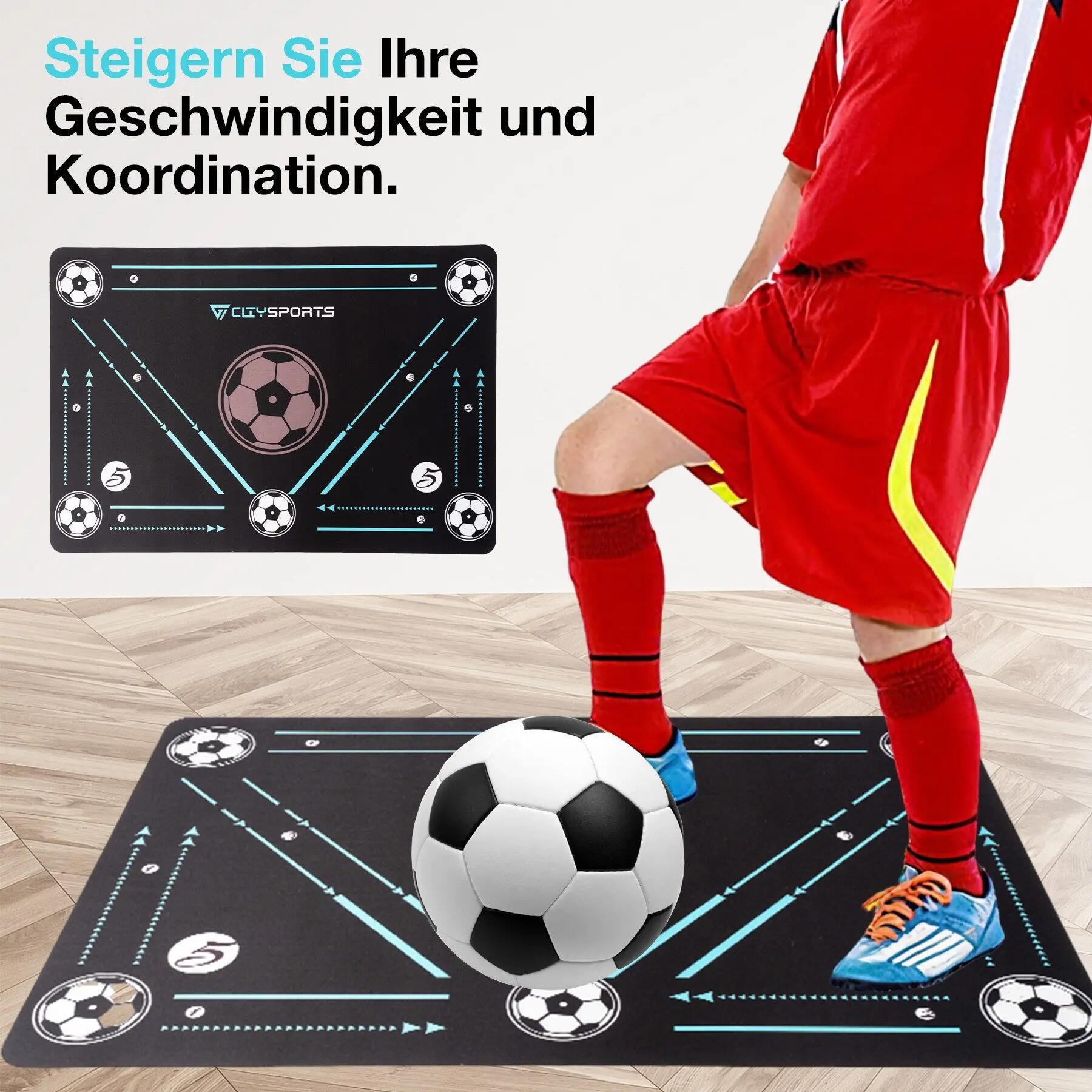 Fitnessmatte Fußball-Trainingsmatte 60 x 90 cm Fußball-Fußarbeitsmatte 4/6