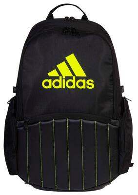 Black and lime green adidas backpack protour padel bag