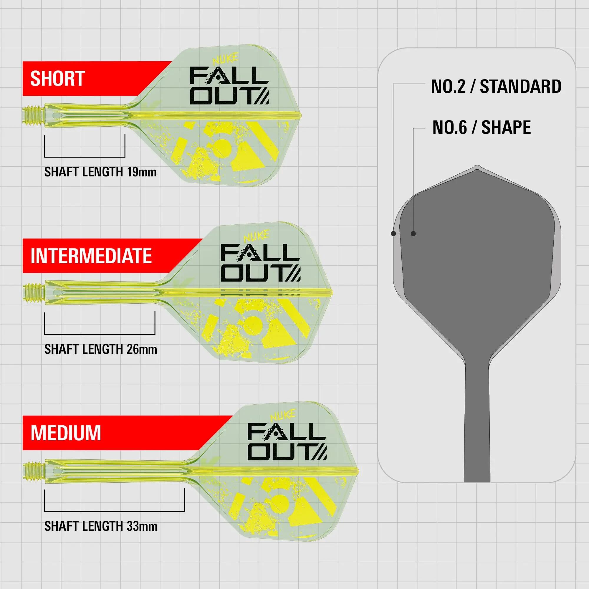 Target Darts Luke Littler Fallout K-Flex No.6 Dartflights Short 3/6