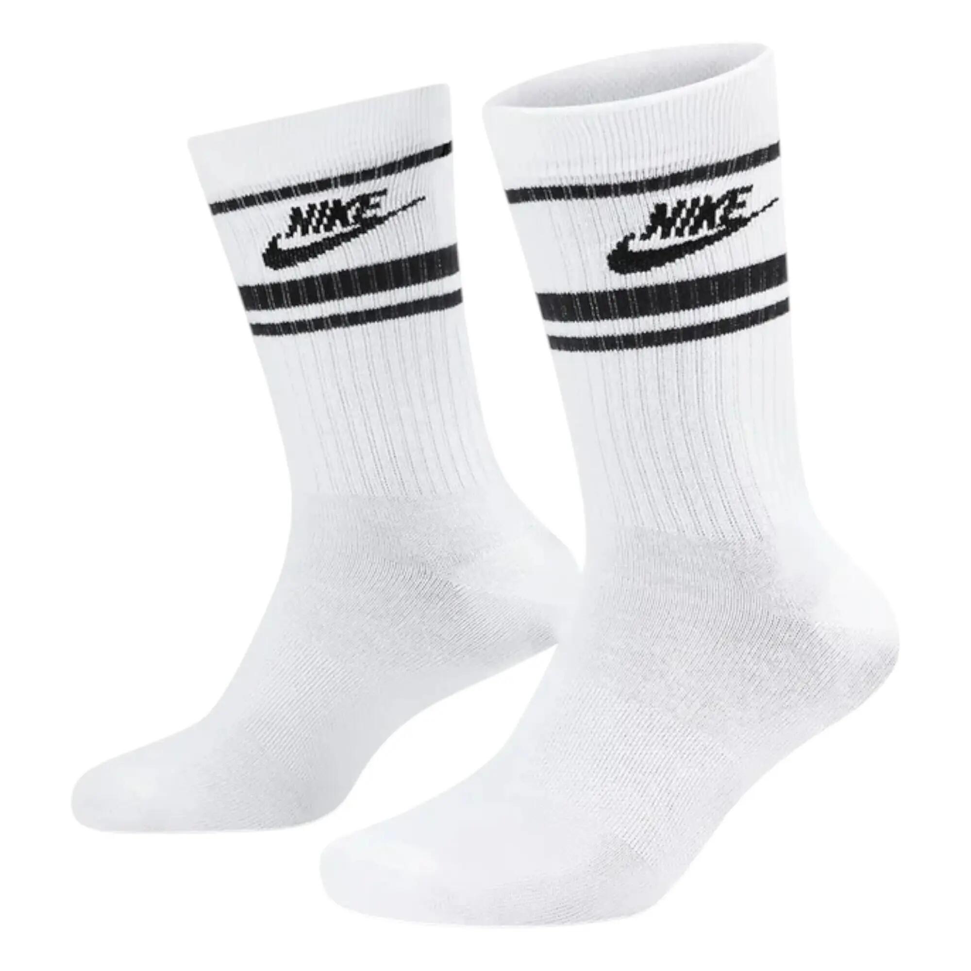 SOKKEN Nike Everyday Essential Crew 3pk, Wit, Uniseks 6/7