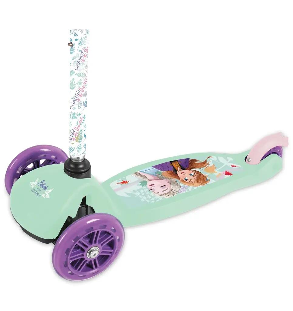 Children's 3-wheel scooter foldable adjustable handlebar Frozen II turquoise 3/4