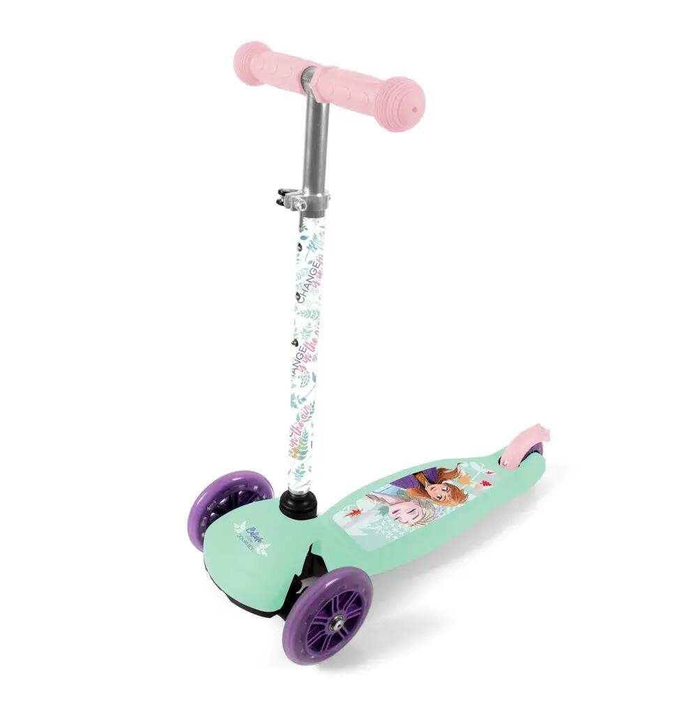 Children's 3-wheel scooter foldable adjustable handlebar Frozen II turquoise 2/4