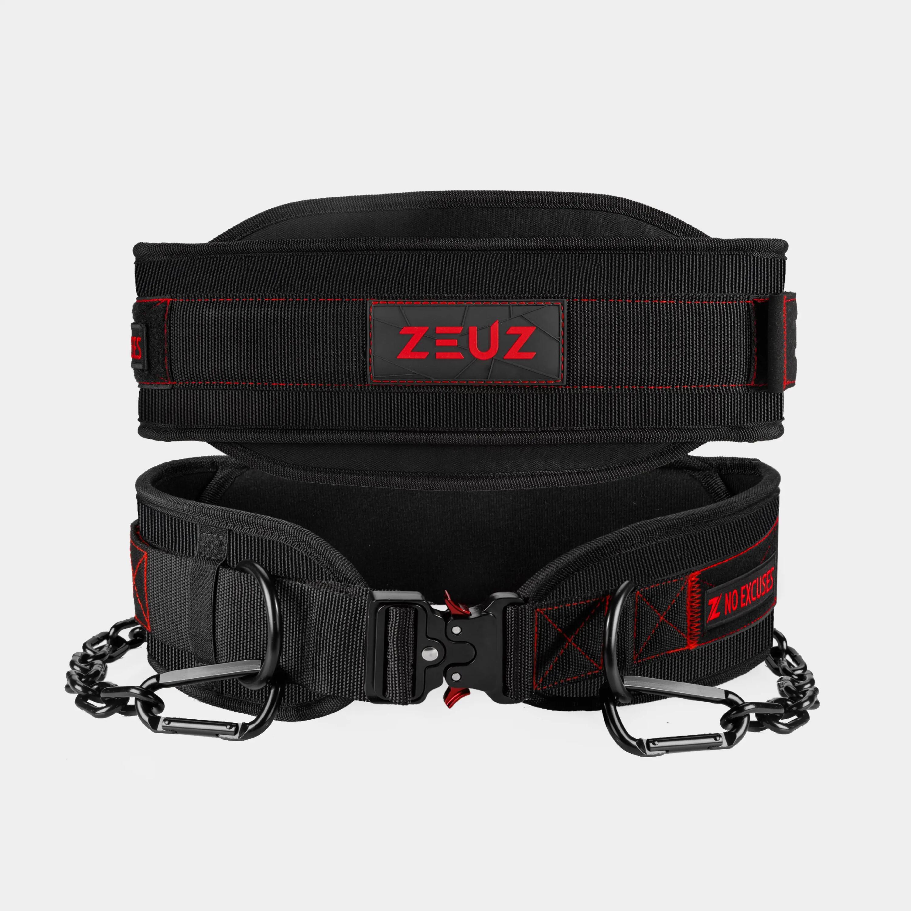 ZEUZ Dip belt No Excuses – Dipping Riem & Gewicht Trek Ups Gordels – Zwart 1/7