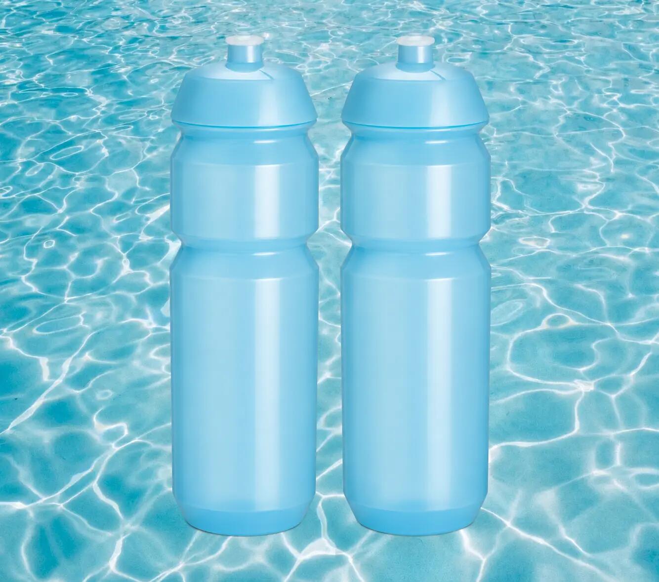 Sticle de apă 2 x 750 ml - Albastru transparent 2/5