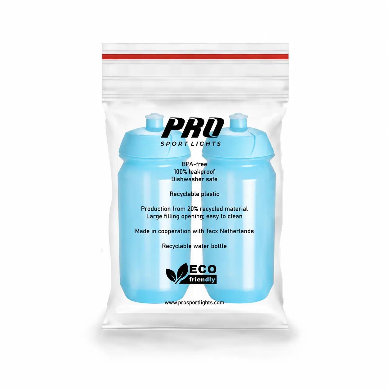 2 x Bidon - 500 ml - Bidon transparent albastru 4/5