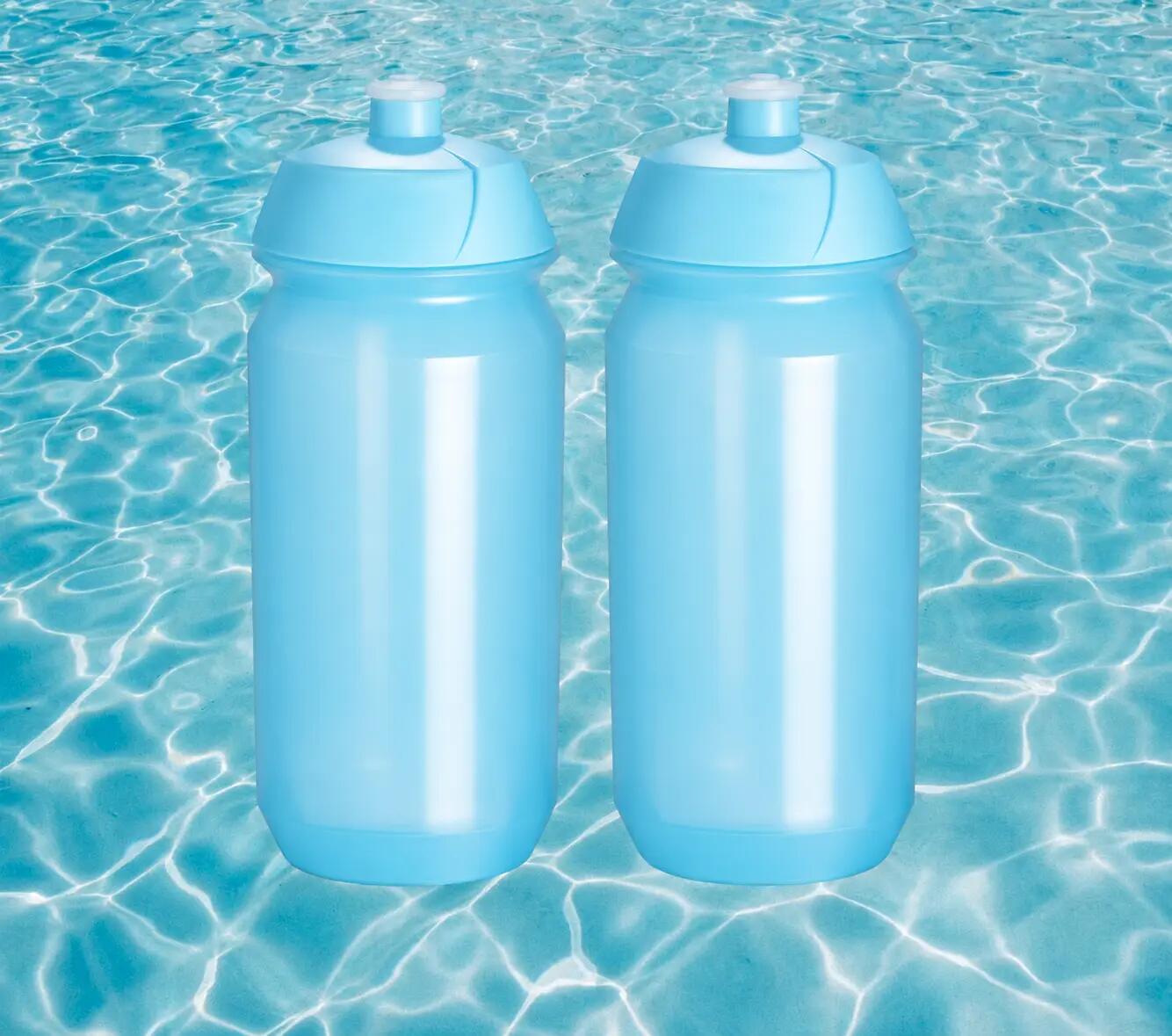 2 x Bidon - 500 ml - Bidon transparent albastru 2/5