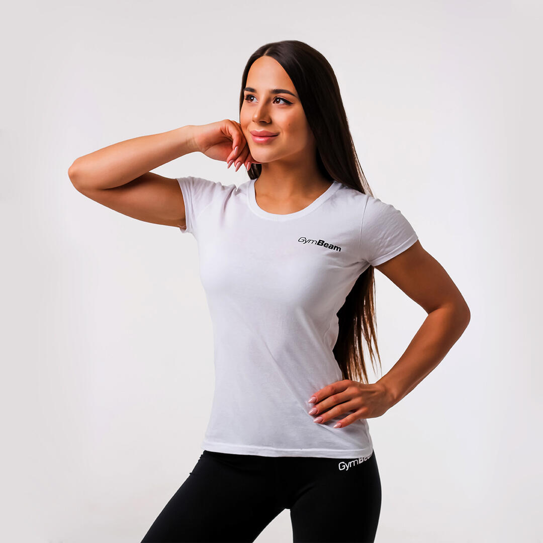 Koszulka fitness damska GymBeam Basic White 2/3