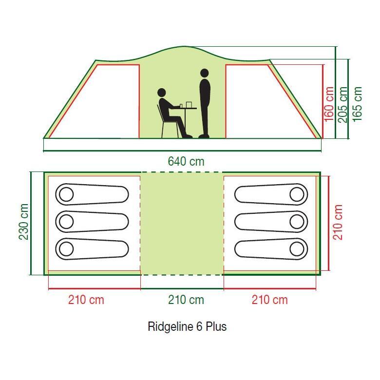 Namiot turystyczny rodzinny Coleman RidgeLine 6 Plus