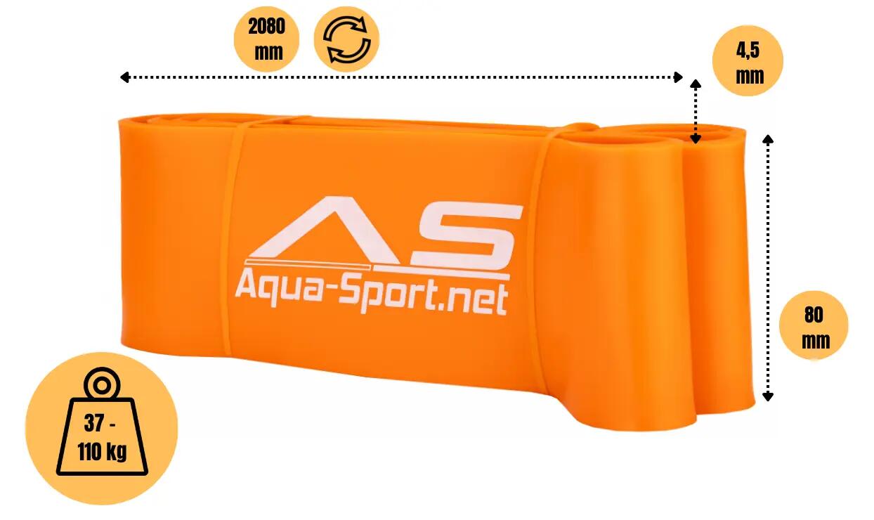 Taśma oporowa guma trening akcesoria fitness Aqua-Sport Superband 37-110kg 5/7