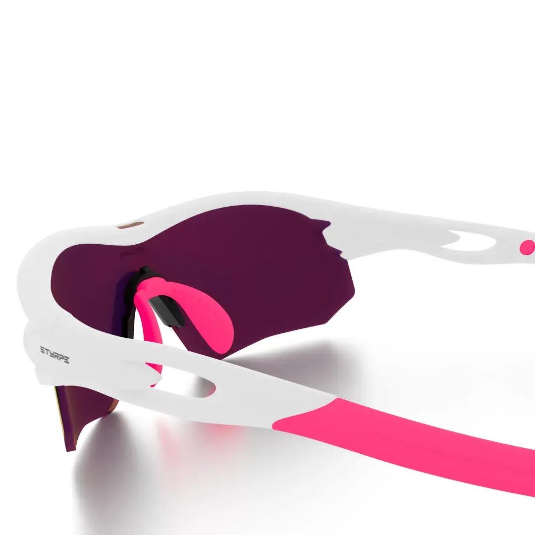 Gafas de sol ciclismo y running de alto contraste Styrpe 07 montura blanca 6/7