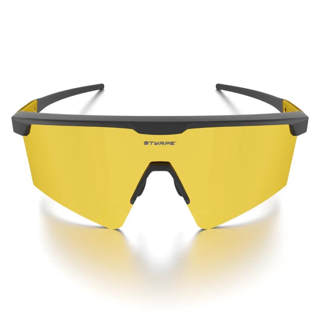 Gafas de sol ciclismo y running espejadas Styrpe UMO lente dorada montura negra 7/7