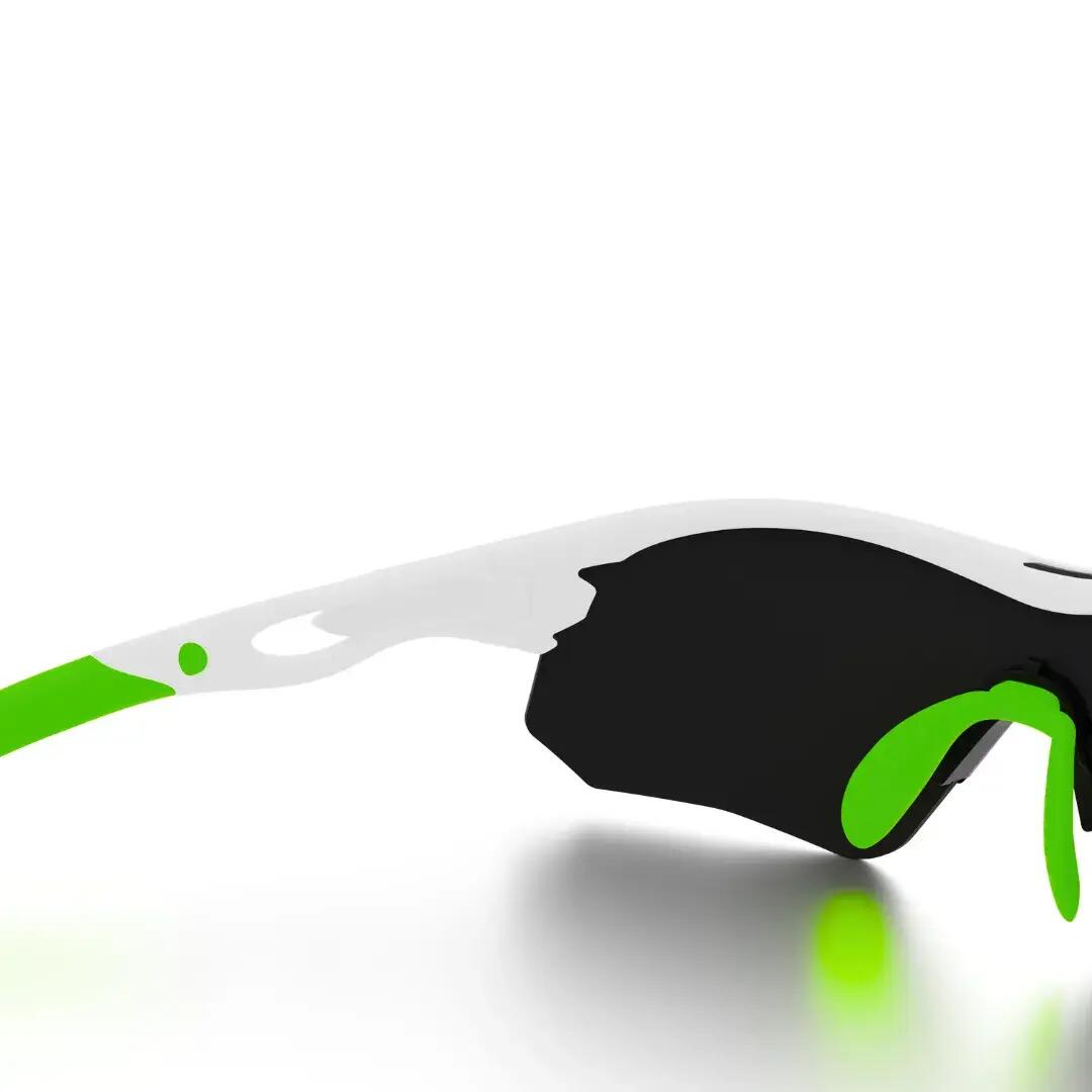 Gafas de sol ciclismo y running espejadas Styrpe 07 lente verde montura blanca 7/7