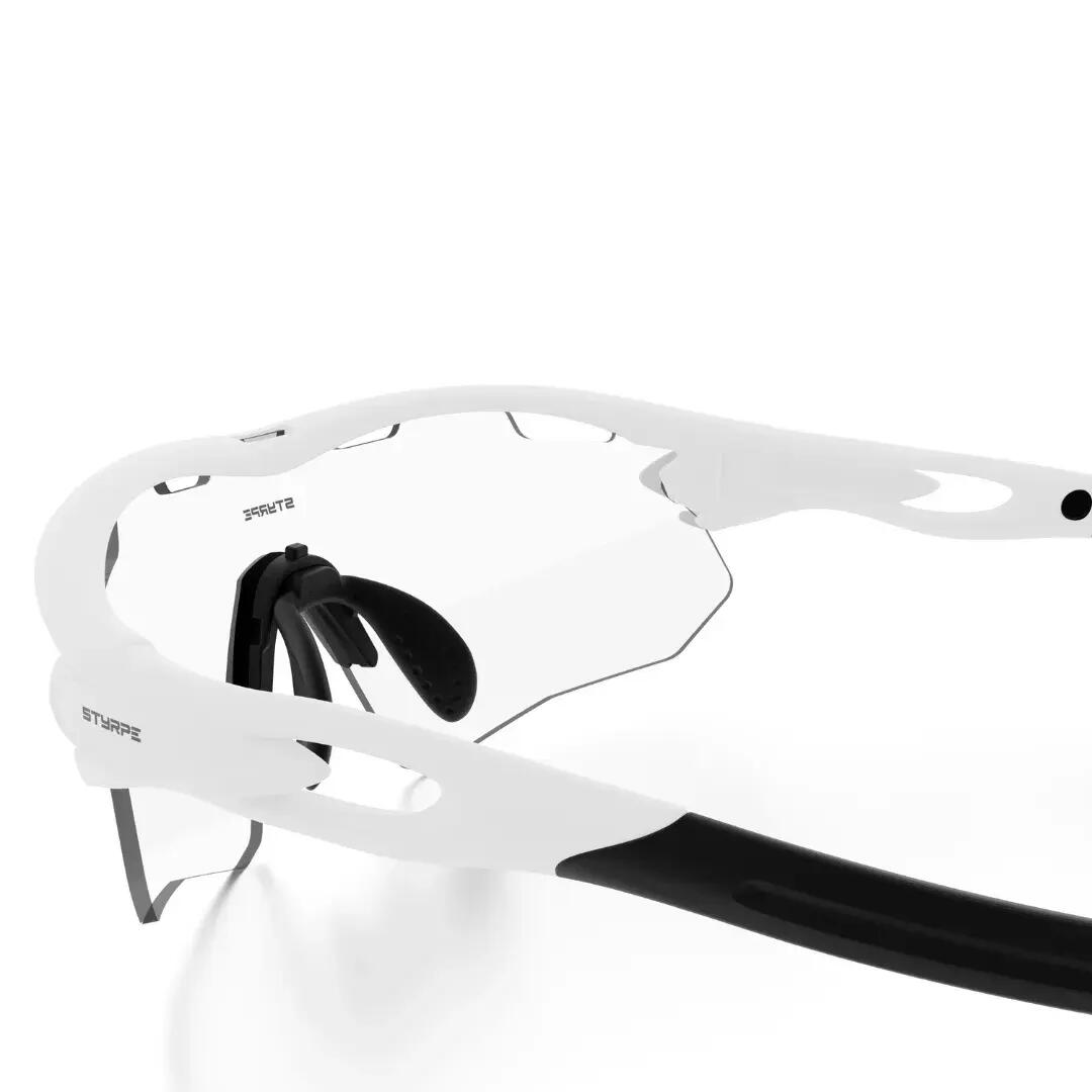 Gafas de sol ciclismo y running fotocromáticas Styrpe 07 XL montura blanca 6/7