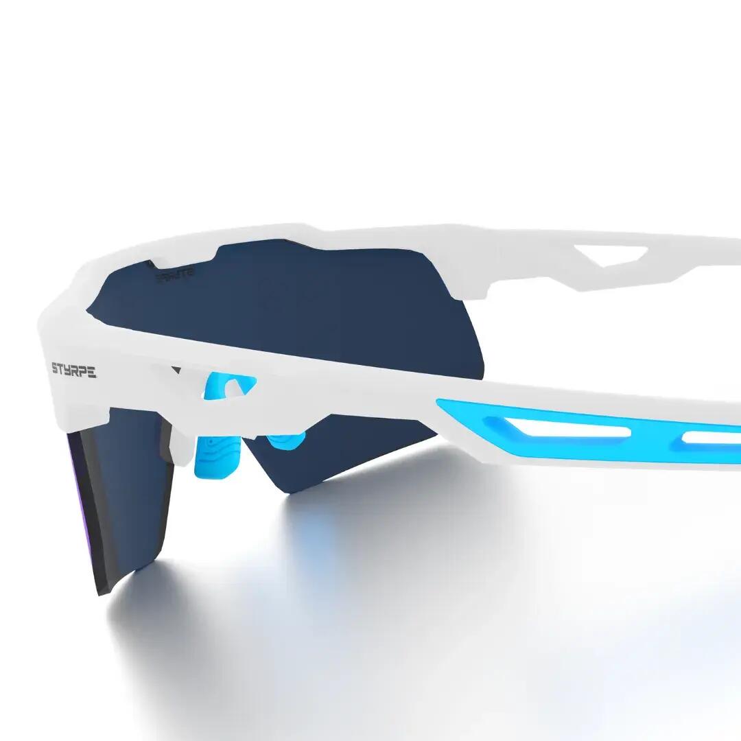 Gafas de sol ciclismo y running adulto espejadas Styrpe 12 montura blanca 6/7