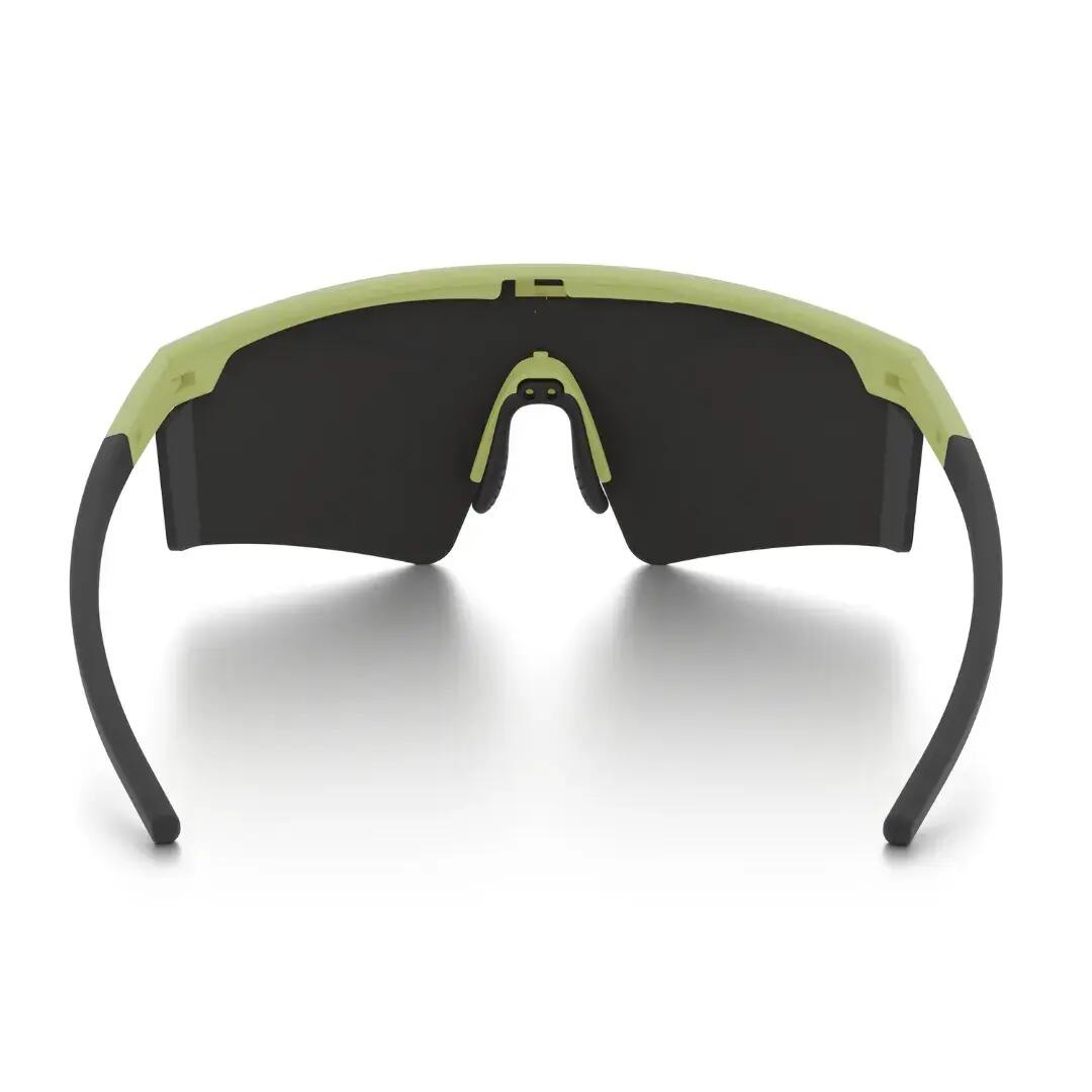 Gafas ciclismo y running espejadas Styrpe UMO lente dorada montura verde neón 5/7