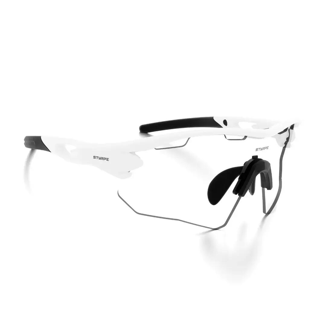 Gafas de sol ciclismo y running fotocromáticas Styrpe 07 XL montura blanca 4/7