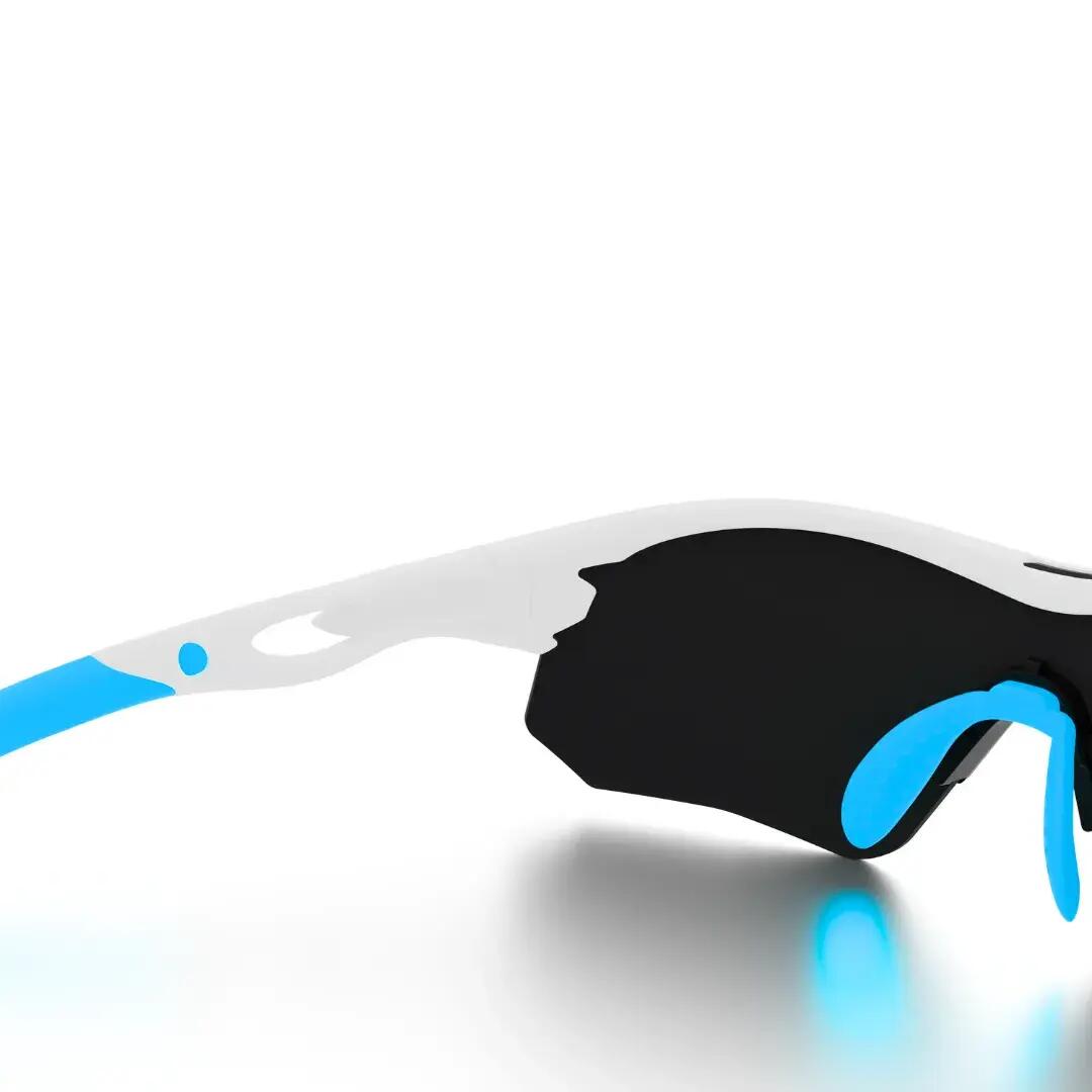 Gafas de sol ciclismo y running espejadas Styrpe 07 lente verde montura blanca 7/7