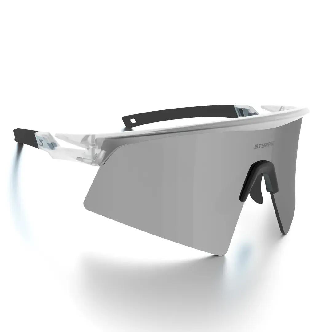 Gafas ciclismo y running espejadas Styrpe Revex lente platino montura cristal 5/7
