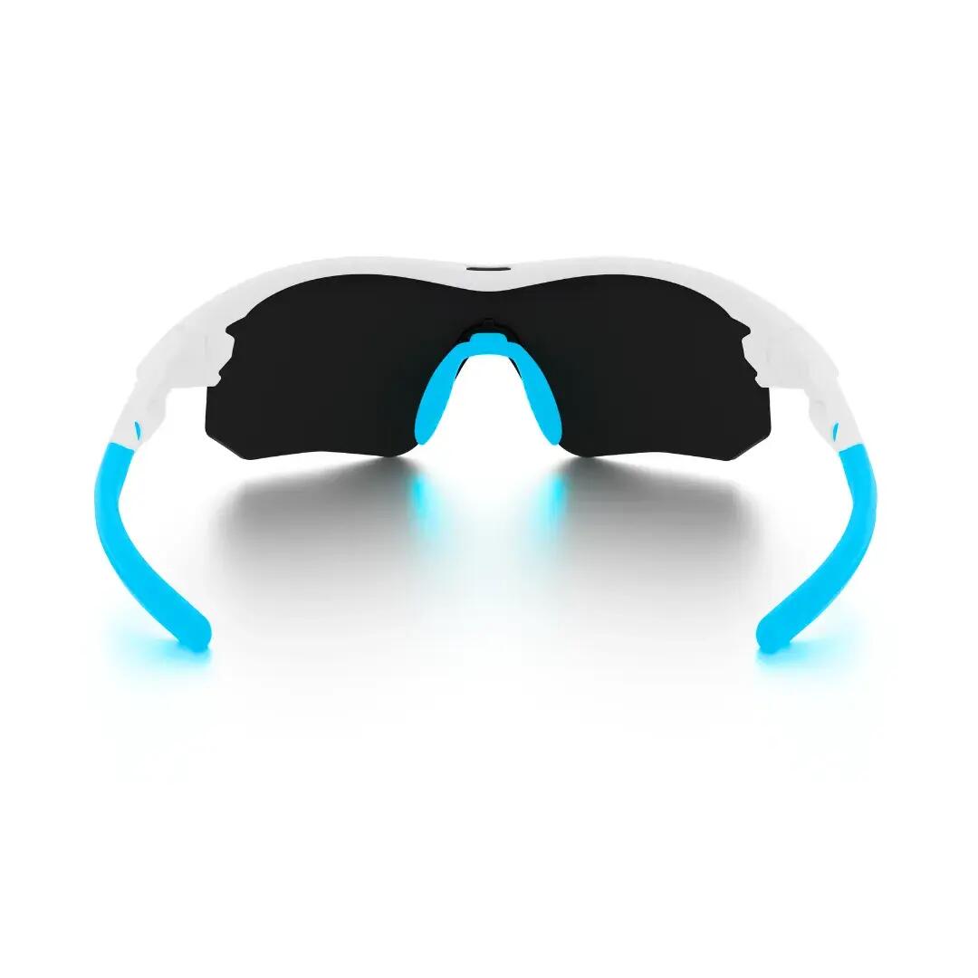 Gafas de sol ciclismo y running espejadas Styrpe 07 lente verde montura blanca 5/7