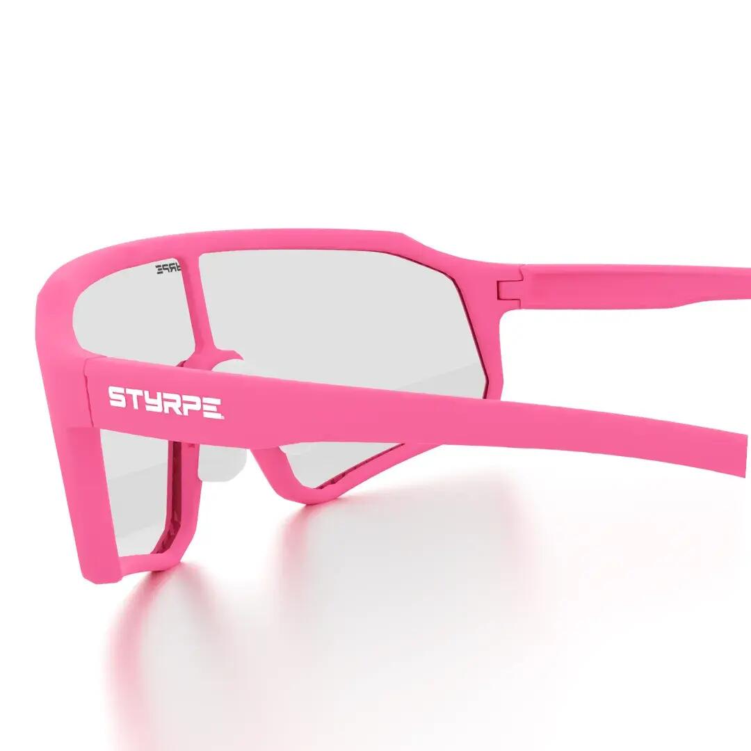 Gafas de sol ciclismo y running adulto fotocromáticas Styrpe 14S C4 montura rosa 6/7