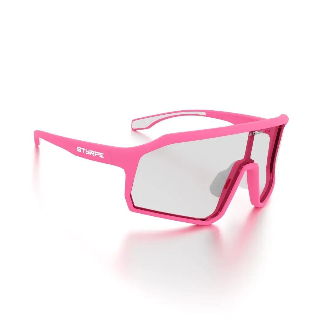 Gafas de sol ciclismo y running adulto fotocromáticas Styrpe 14S C4 montura rosa 4/7