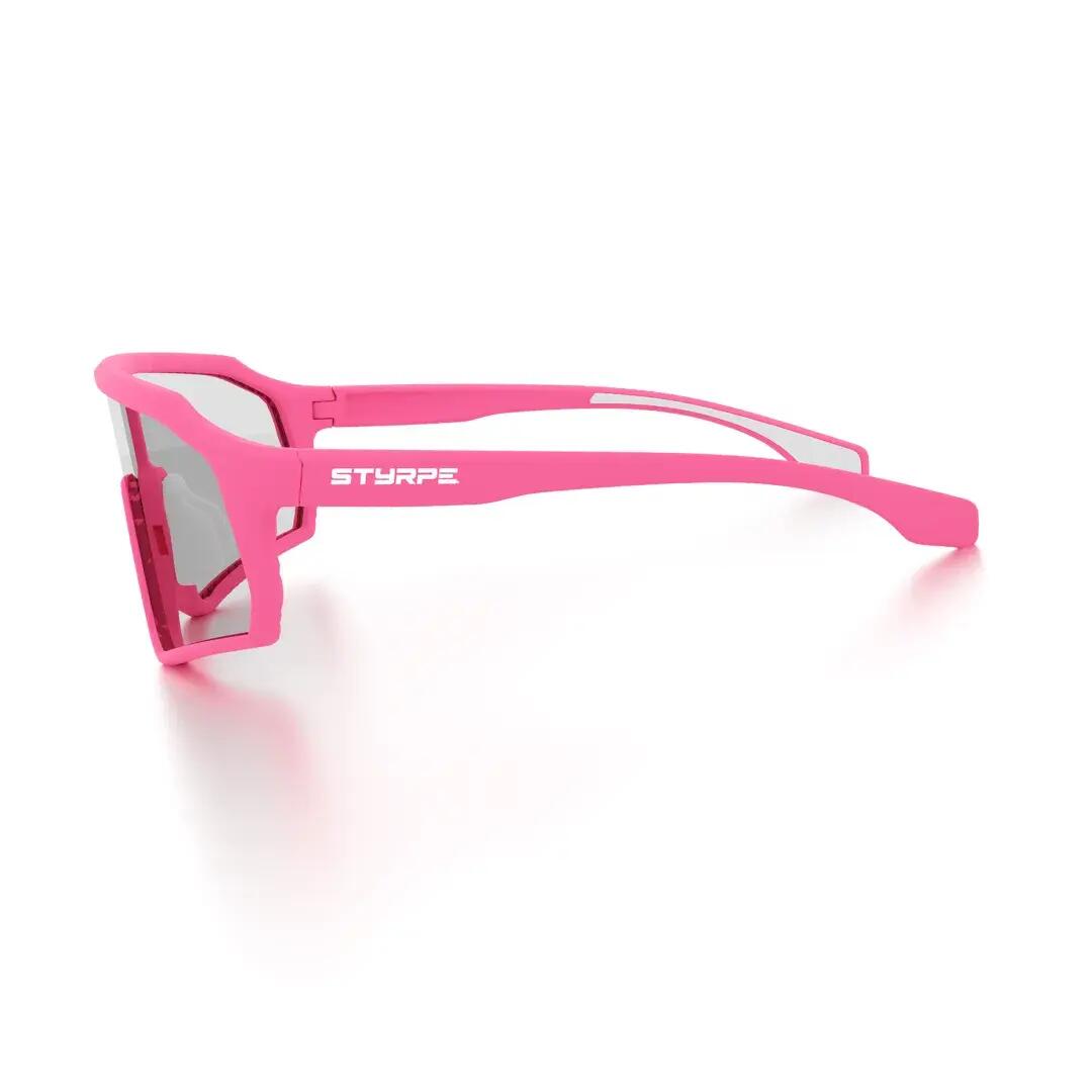 Gafas de sol ciclismo y running adulto fotocromáticas Styrpe 14S C4 montura rosa 2/7