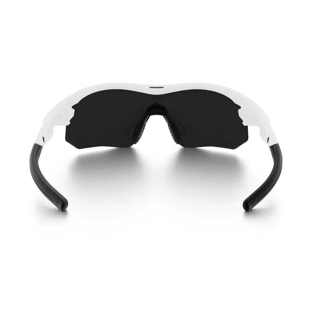 Gafas de sol ciclismo y running espejadas Styrpe 07 lente platino montura blanca 4/6