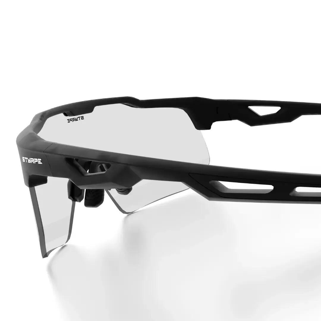 Gafas de sol ciclismo y running adulto fotocromáticas Styrpe 12 montura negra 6/7