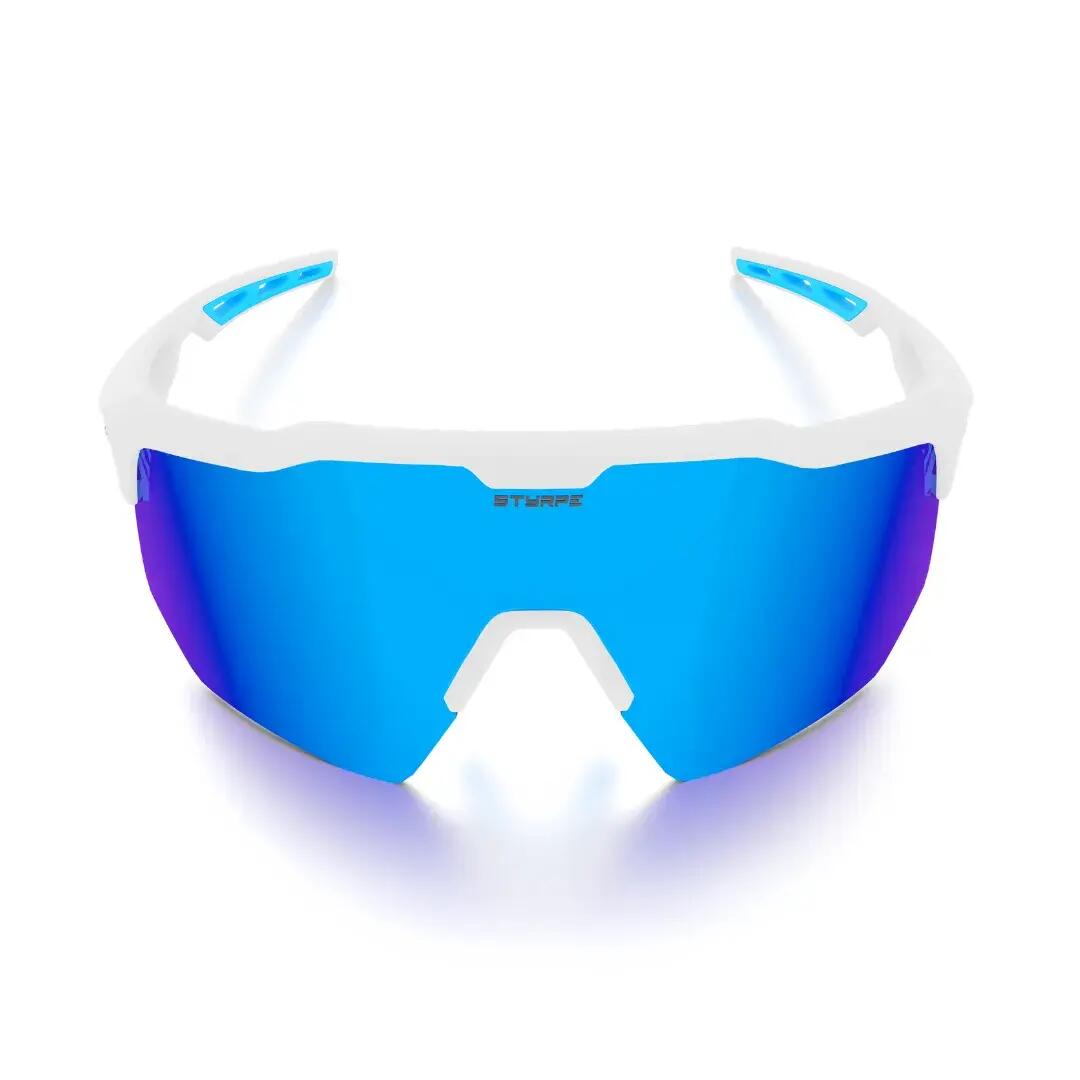 Gafas de sol ciclismo y running adulto espejadas Styrpe 12 montura blanca 3/7