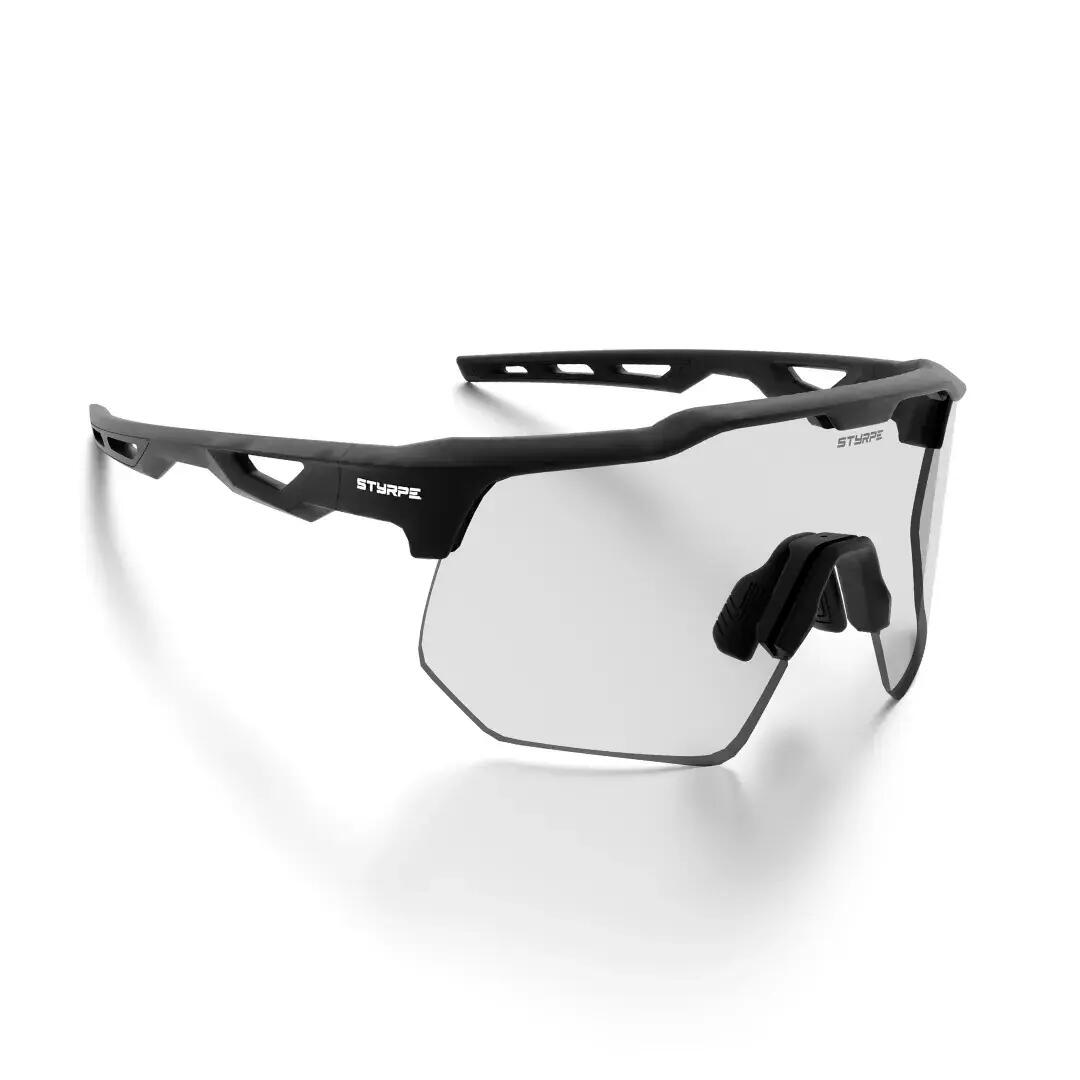 Gafas de sol ciclismo y running adulto fotocromáticas Styrpe 12 montura negra 4/7