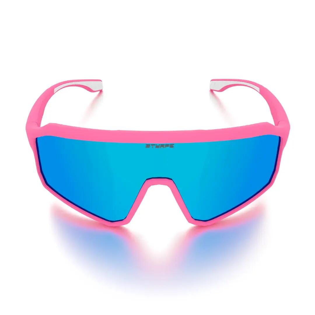 Gafas ciclismo y running polarizadas Styrpe 14S C4 lente azul montura rosa 3/7