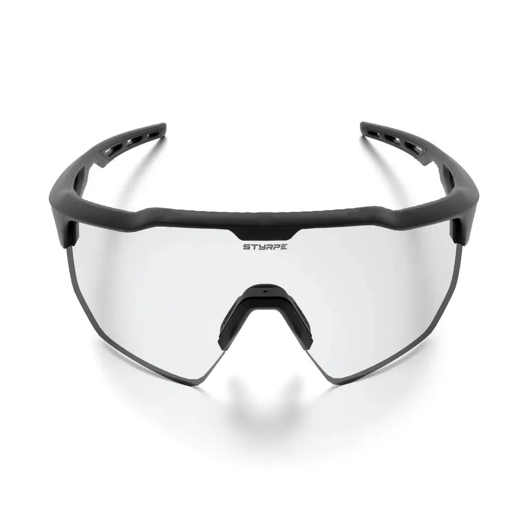 Gafas de sol ciclismo y running adulto fotocromáticas Styrpe 12 montura negra 3/7
