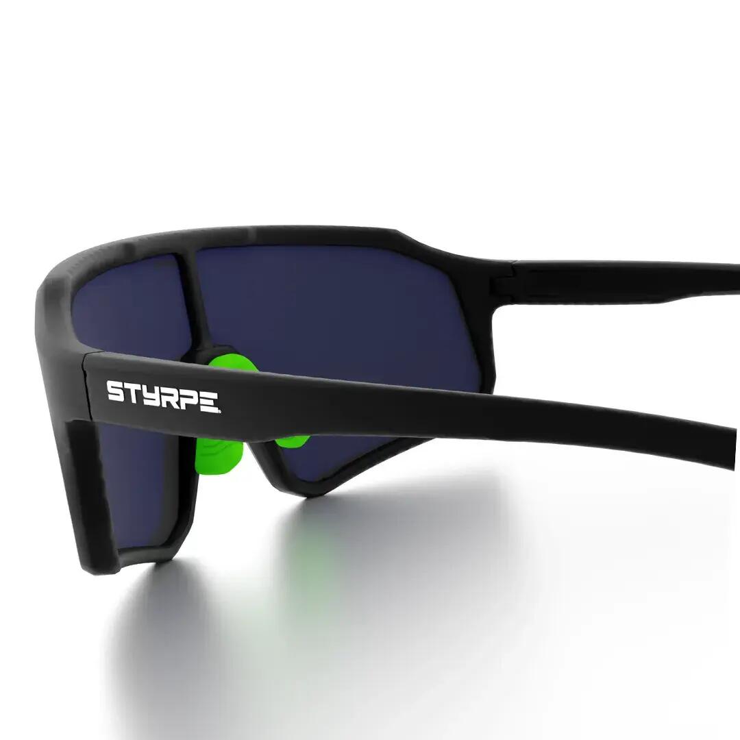 Gafas ciclismo y running polarizadas Styrpe 14S C1 lente azul montura negra 6/7