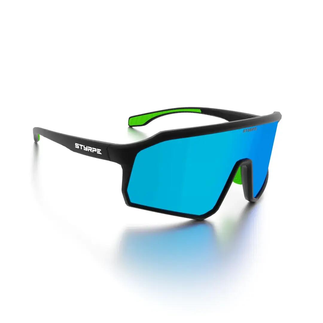 Gafas ciclismo y running polarizadas Styrpe 14S C1 lente azul montura negra 4/7