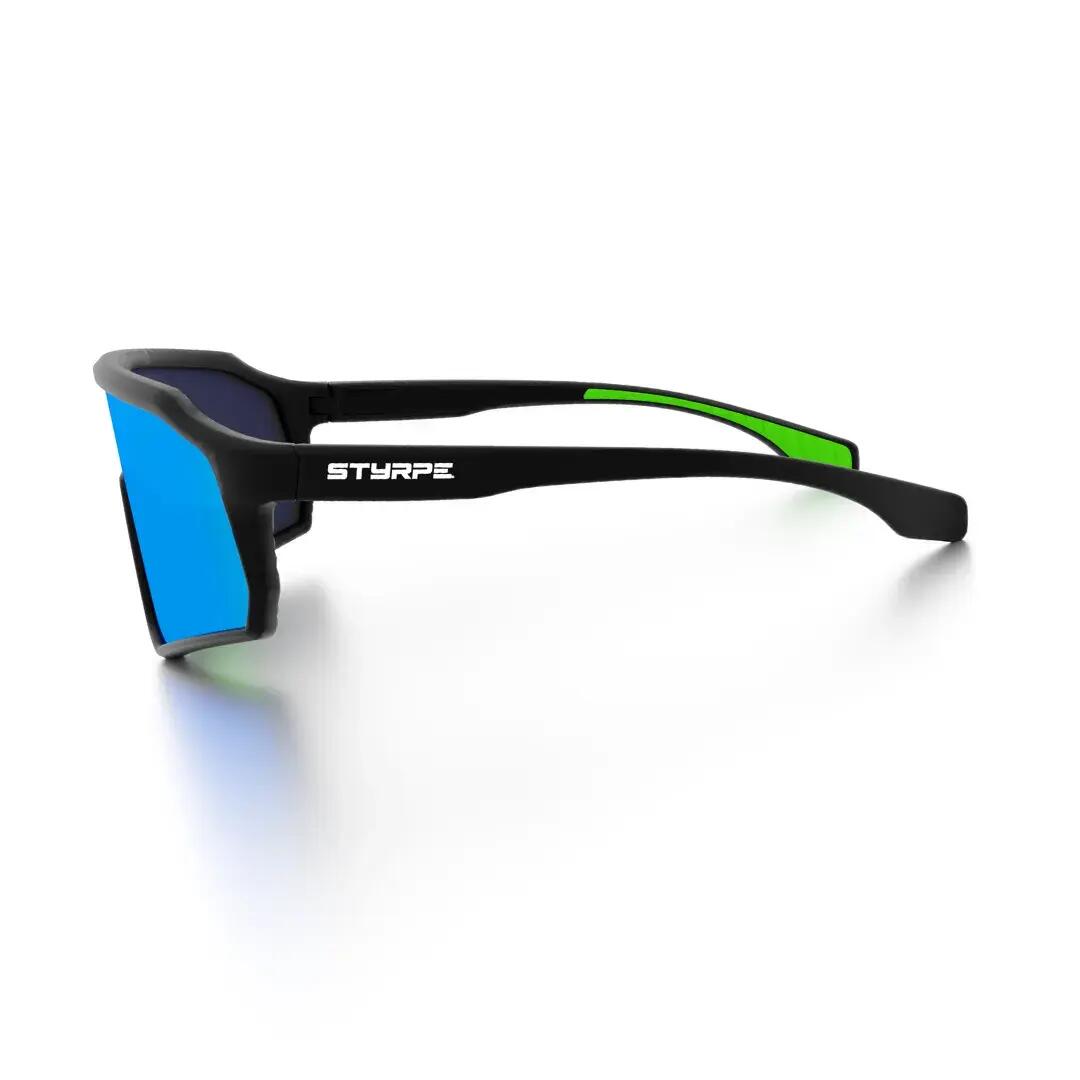 Gafas ciclismo y running polarizadas Styrpe 14S C1 lente azul montura negra 2/7